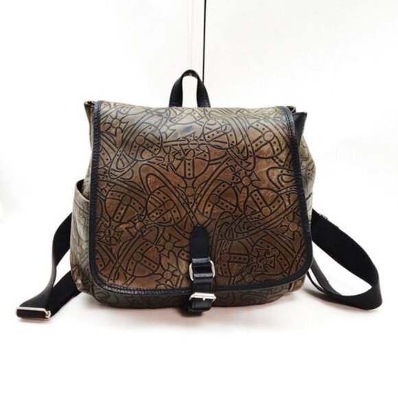 Vivienne Westwood BackPack Bag Brown Leather 4735500 - Picture 1 of 9